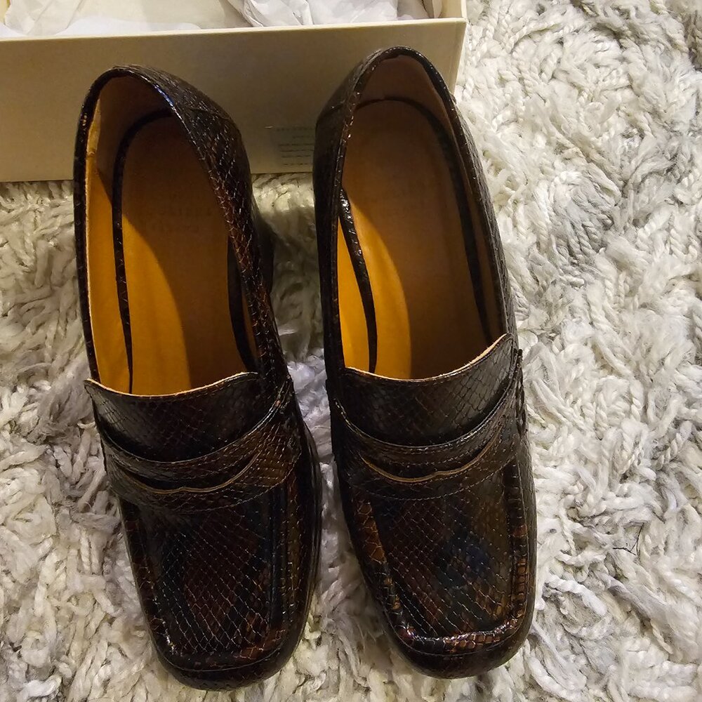 Sezane Jessie Loafers Brown Python Print - Never worn outside! - Picture 8 of 10